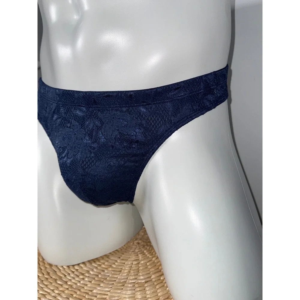 Cosabella Navy Blue Never Say Never Lace G-String Thong‎ Luxury Italian Lingerie